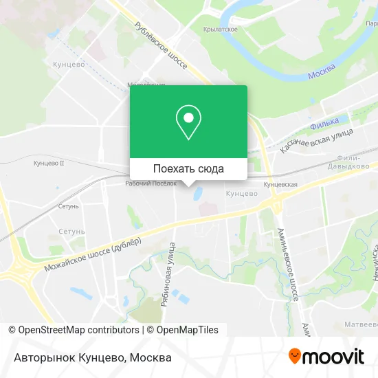 Карта Авторынок Кунцево
