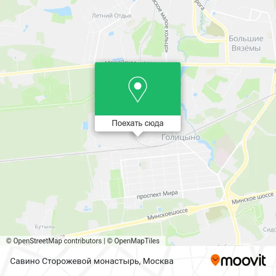 Карта Савино Сторожевой монастырь