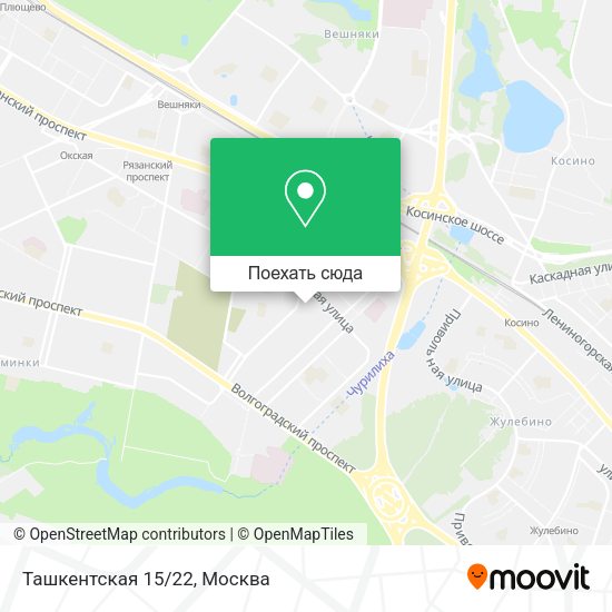 Карта Ташкентская 15/22