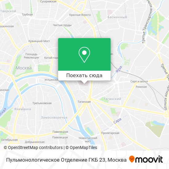 Карта Пульмонологическое Отделение ГКБ 23