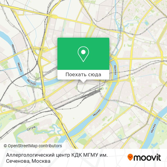 Карта Аллергологический центр КДК МГМУ им. Сеченова