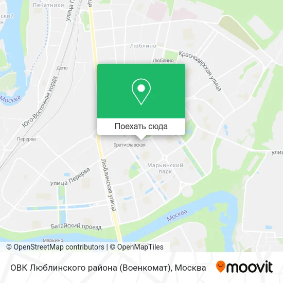 Карта ОВК Люблинского района (Военкомат)