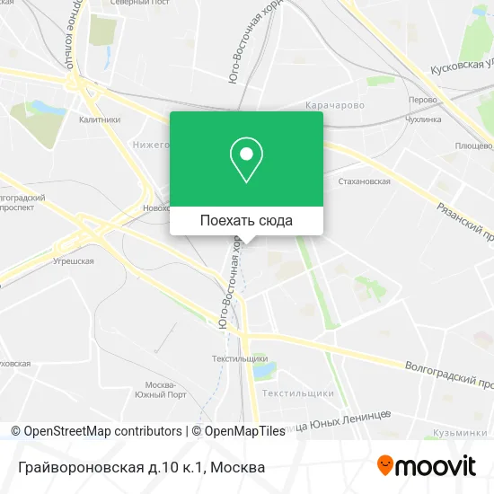 Карта Грайвороновская д.10 к.1
