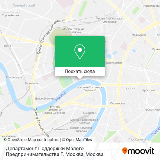 Карта Департамент Поддержки Малого Предпринимательства Г. Москва