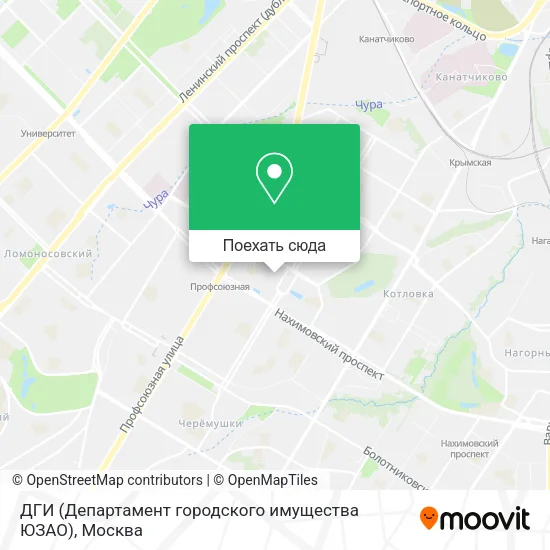 Карта ДГИ (Департамент городского имущества ЮЗАО)