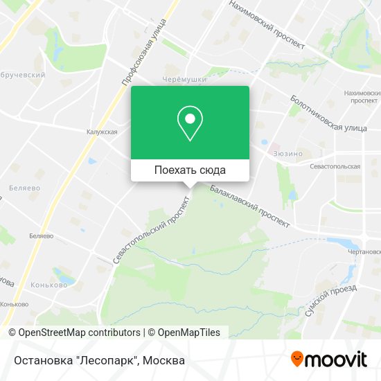Карта Остановка "Лесопарк"