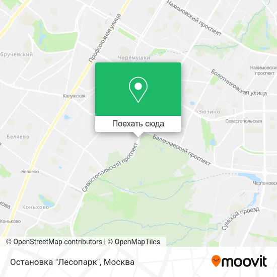 Карта Остановка "Лесопарк"