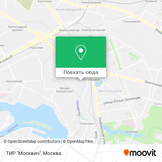 Карта ТИР "Москвич"