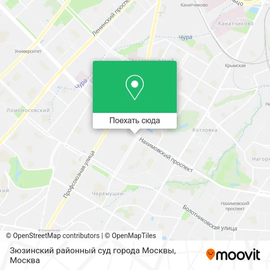 Карта Зюзинский районный суд города Москвы