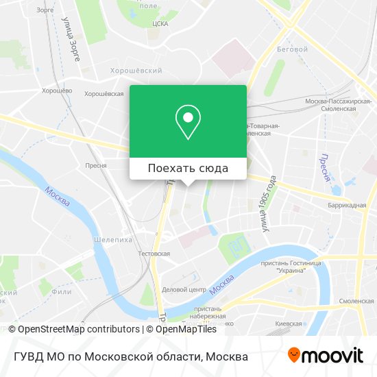 Карта ГУВД МО по Московской области