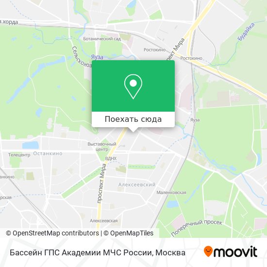 Карта Бассейн ГПС Академии МЧС России