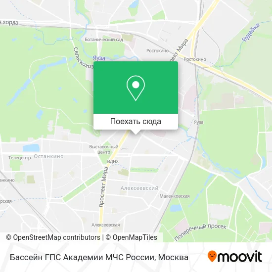 Карта Бассейн ГПС Академии МЧС России