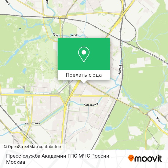 Карта Пресс-служба Академии ГПС МЧС России