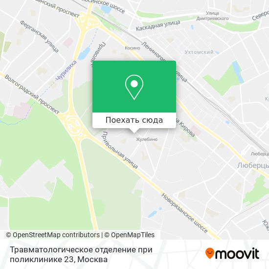 Карта Травматологическое отделение при поликлинике 23