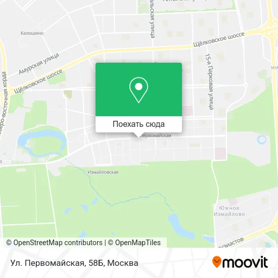 Карта Ул. Первомайская, 58Б