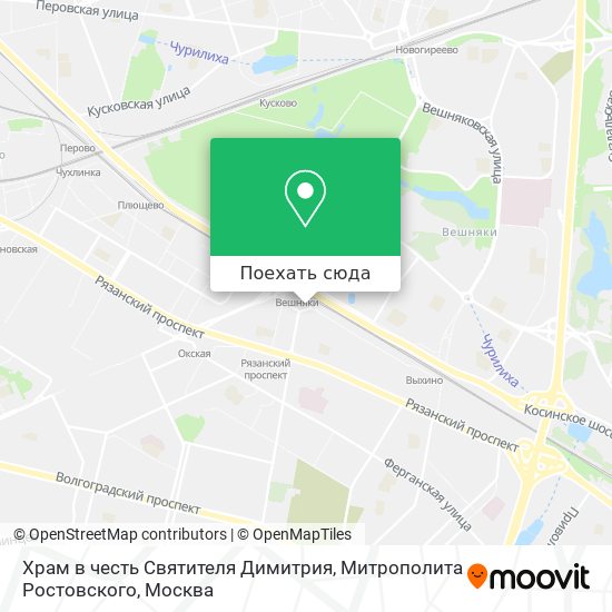 Карта Храм в честь Святителя Димитрия, Митрополита Ростовского