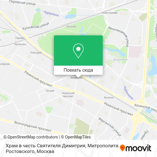 Карта Храм в честь Святителя Димитрия, Митрополита Ростовского