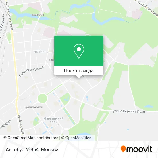 Карта Автобус №954