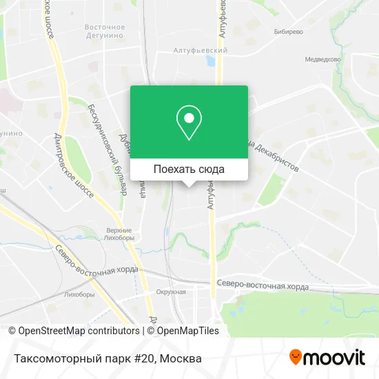 Карта Таксомоторный парк #20