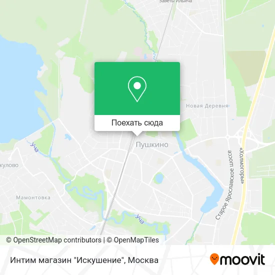 Карта Интим магазин "Искушение"