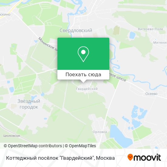 Карта Коттеджный посёлок "Гвардейский"