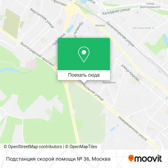 Карта Подстанция скорой помощи № 36