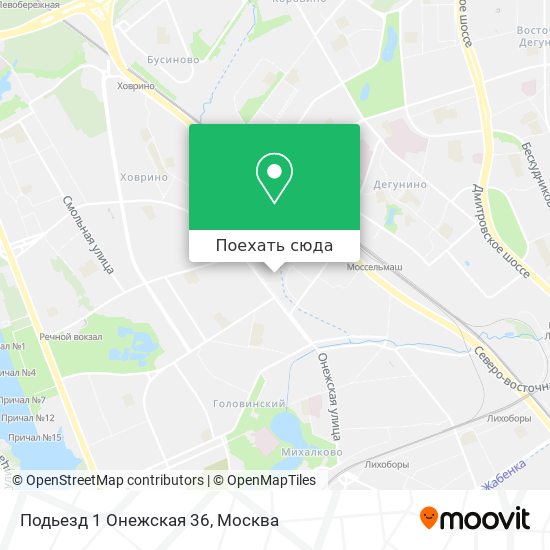 Карта Подьезд 1 Онежская 36