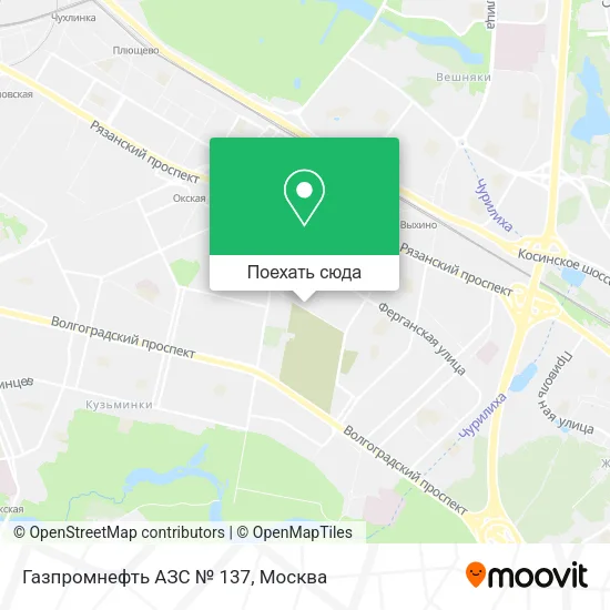 Карта Газпромнефть АЗС № 137