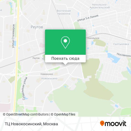 Карта ТЦ Новокосинский