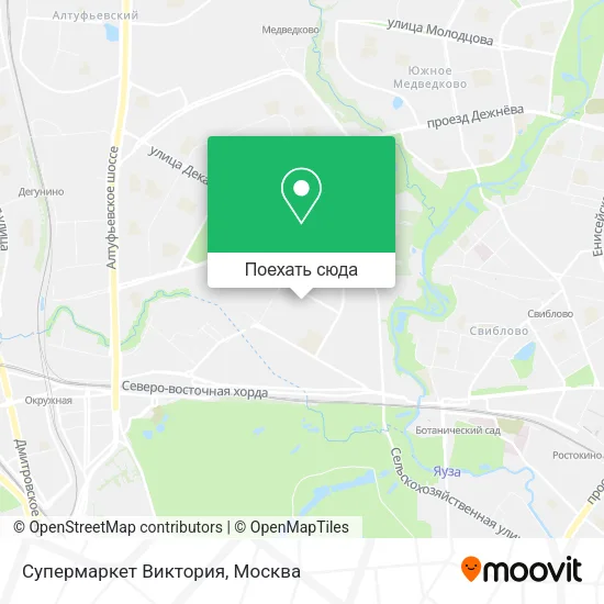 Карта Супермаркет Виктория