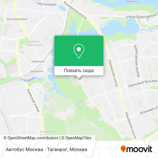 Карта Автобус Москва - Таганрог