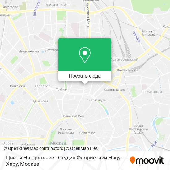 Карта Цветы На Сретенке - Студия Флористики Нацу-Хару