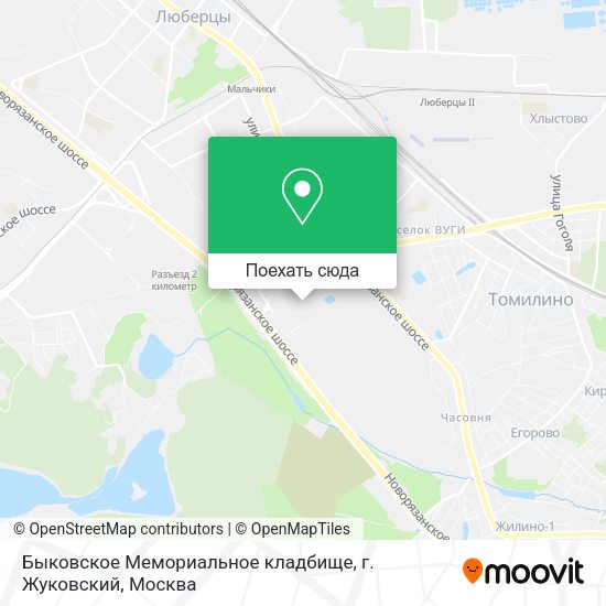 Карта Быковское Мемориальное кладбище, г. Жуковский