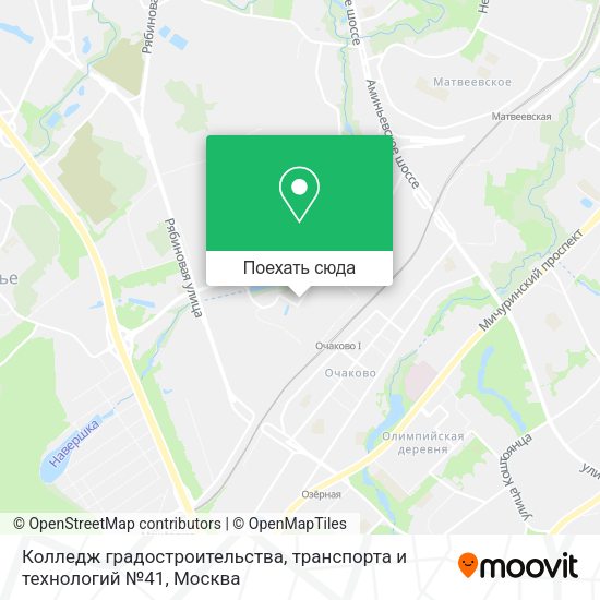 Карта Колледж градостроительства, транспорта и технологий №41