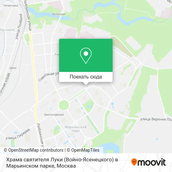 Карта Храма святителя Луки (Войно-Ясенецкого) в Марьинском парке