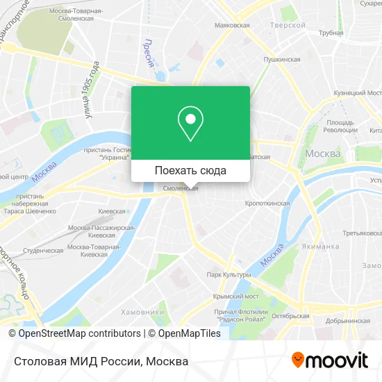 Карта Столовая МИД России