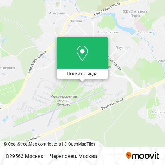 Карта D29563 Москва — Череповец