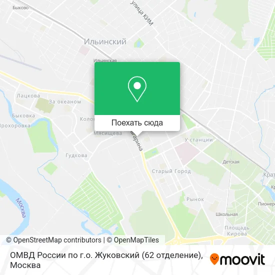 Карта ОМВД России по г.о. Жуковский (62 отделение)