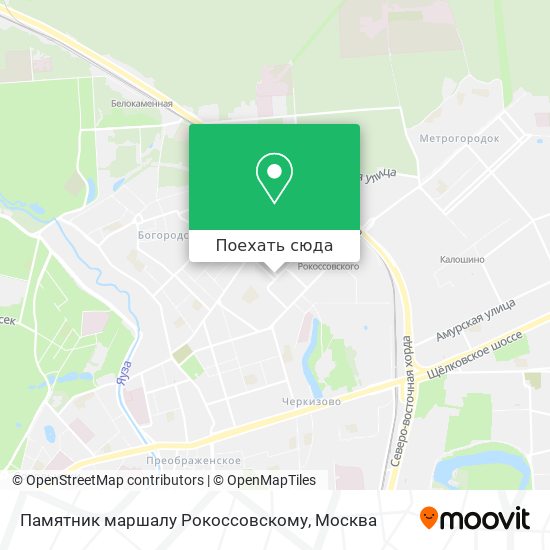 Рокоссовского москва карта