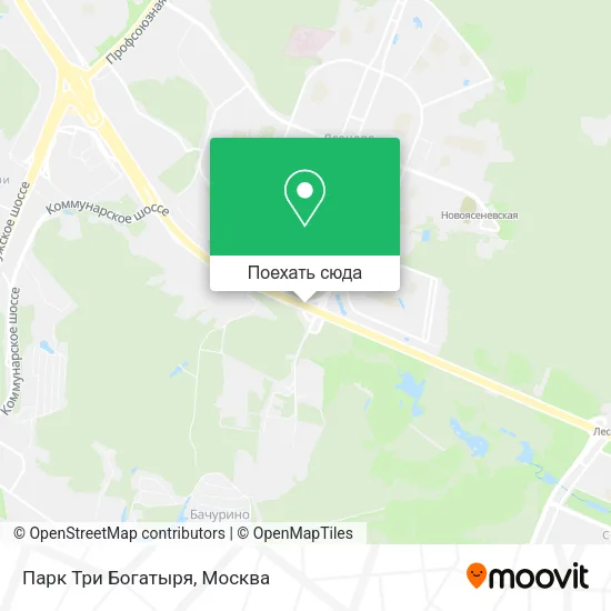 Карта Парк Три Богатыря