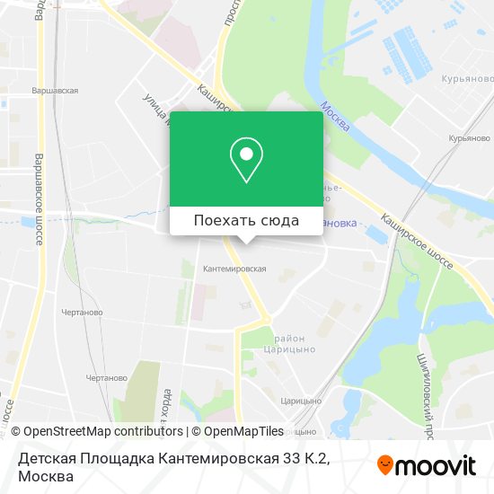 Карта Детская Площадка Кантемировская 33 К.2