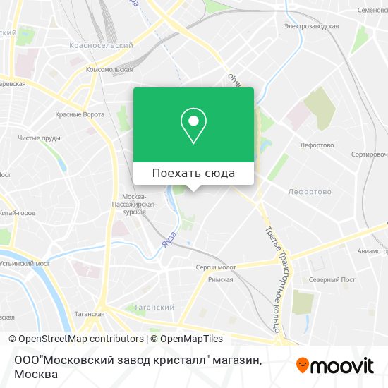 Карта ООО"Московский завод кристалл" магазин