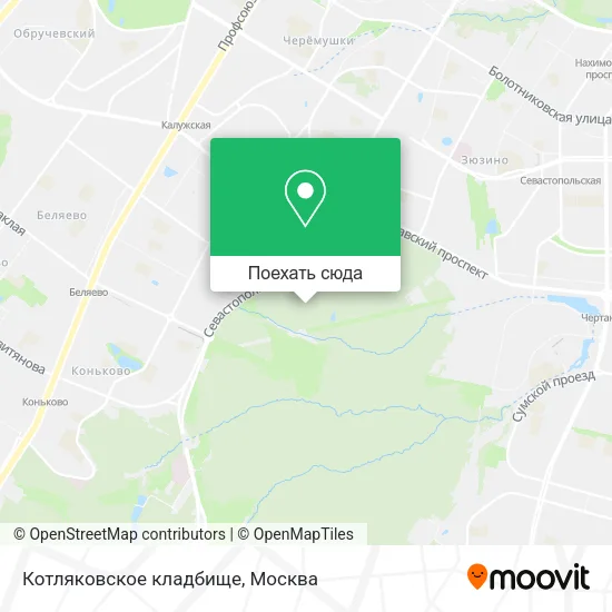 Карта Котляковское кладбище