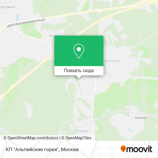 Карта КП "Альпийские горки"