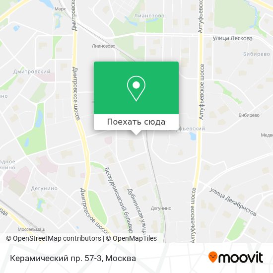 Карта Керамический пр. 57-3