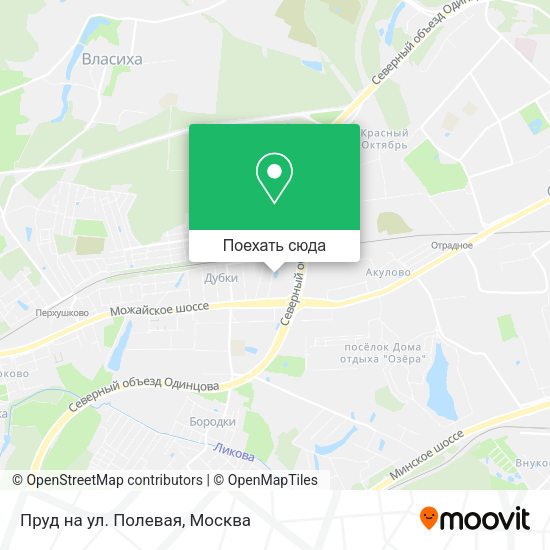 Карта Пруд на ул. Полевая