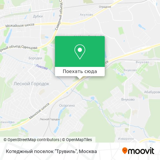 Карта Котеджный поселок "Трувиль"