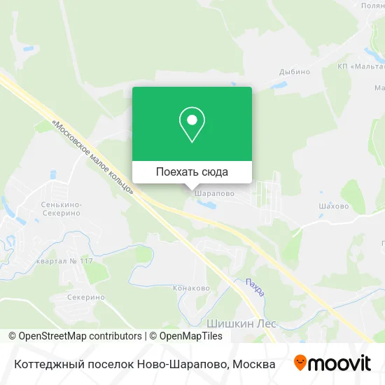 Карта Коттеджный поселок Ново-Шарапово
