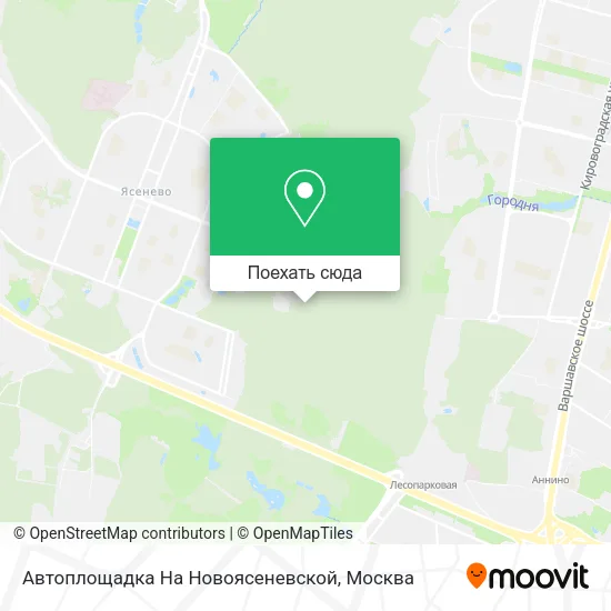Карта Автоплощадка На Новоясеневской