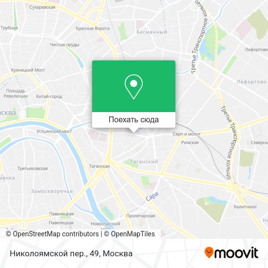 Карта Николоямской пер., 49